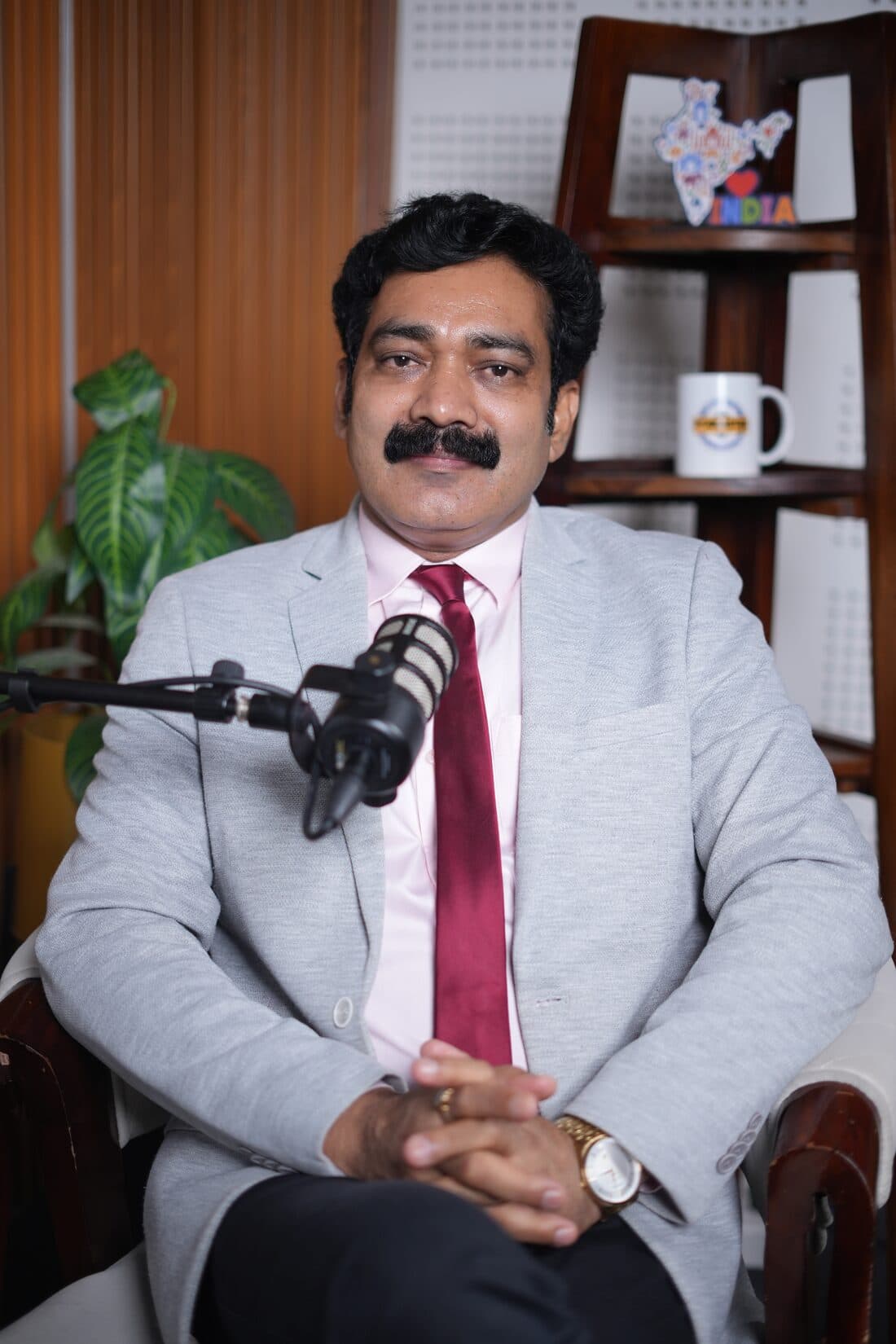 Dr. Bipin Kumar Srivastava, Founder & Organiser of NEDC, recording his YouTube podcast